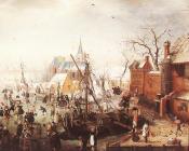 Winter Scene At Yselmuiden - 亨德里克·艾弗坎普